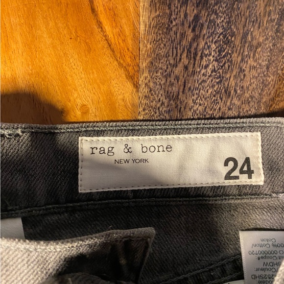 washed out black high rise shorts still have the tag on, size 24. - Picture 2 of 4